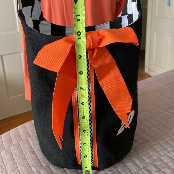 VINTAGE Race Ready Lady Nascar Tony Stewart 20 Bucket Bag w Orange Bow Bag - Picture 12 of 16